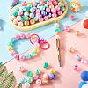 DIY Round Acrylic & Silicone Beads Jewelry Making Finding Kits DIY-TA0012-04-8