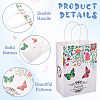 8Pcs 4 Styles Rectangle with Butterfly Pattern Paper Gift Bags CARB-TA0001-09-4