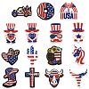 15Pcs 15 Styles Independence Day Theme Silicone Beads SIL-YW0001-81-1
