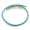 Leather Braided Cord Bracelets BJEW-G675-06G-08-1