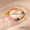 Natural Mixed Gemstone Beaded Stretch Bracelets for Women PJ7156-1