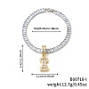 Fashionable Brass Micro Pave Clear Cubic Zirconia Charm Bracelets AF9298-9-1