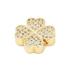 Brass Micro Pave Cubic Zirconia Beads KK-H203-09G-2