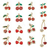 16Pcs 8 Styles Cherry Alloy Pendants FIND-TA0008-78-2