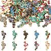 40Pcs 10 Styles Printed Alloy Pendants FIND-CJ0001-96-3