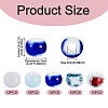 50Pcs 5 Colors Handmade Porcelain Beads PORC-TADJ0001-06A-4