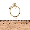 304 Stainless Steel Cubic Zirconia Cuff Open Rings SA-CBA54F2-03C-G-2