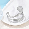 304 Stainless Steel Cuff Bangles for Women BJEW-B108-02P-2