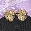 304 Stainless Steel Leaf Stud Earrings EJEW-L304-05G-2