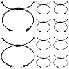 20Pcs Black Waxed Polyester Cord Braided Bracelet Making AJEW-YW00002-01-2
