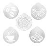 5Pcs 304 Stainless Steel Coffee Latte Art Molds AJEW-WH20816-112-1