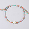 Natural Freshwater Pearl Bead Braided Bead Bracelets JH8725-2-1