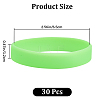 Flat Plain Silicone Cord Bracelet for Men Women BJEW-WH0016-32J-2