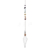 Teardrop Glass Cork Bottle Pointed Dowsing Pendulums HJEW-JM04492-1