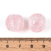 Transparent Acrylic and Glitter Powder Beads TACR-T028-66A-3
