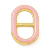 Rack Plating Brass Enamel Oval Linking Ring KK-A234-019G-2