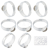Beebeecraft 40Pcs Adjustable 304 Stainless Steel Finger Rings Components STAS-BBC0001-31-1