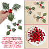600Pcs Foam Artificial Red Holly Berries Model AJEW-GO0004-35-3