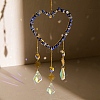 Heart Natural Lapis Lazuli Chips Hanging Ornaments HJEW-G024-01H-1
