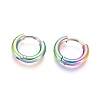 Ion Plating(IP) 304 Stainless Steel Huggie Hoop Earrings EJEW-F111B-13mm-Y-1