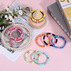 12Pcs 12 Color Polymer Clay Heishi Surfer Stretch Bracelets Set BJEW-SW00123-4
