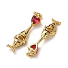 Brass Pave Cubic Zirconia Pendants KK-A271-05G-01-2