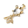 Brass Micro Pave Cubic Zirconia Pendants KK-K375-27G-19-2
