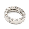 Brass Micro Pave Clear Cubic Zirconia Beads Frame KK-P277-58B-P-2