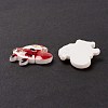 Christmas Themed Opaque Resin Cabochons CRES-P022-13-3