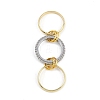 Brass Micro Pave Cubic Zirconia Finger Rings RJEW-D325-01PG-06-5