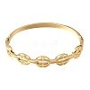 304 Stainless Steel Oval Ring Hinged Cuff Bangles for Women SA-CBAF851-07G-4