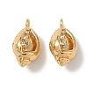 Ocean Style Brass Micro Pave Cubic Zirconia Pendants KK-A280-01B-G-1
