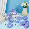 Pearlized Plastic Shell Shaped Jewelry Storage Boxes AJEW-WH0695-138A-01-4