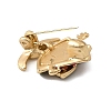 Golden Alloy Enamel Brooch LS-JEWB-K018-32K-G-2