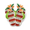 Christmas Flip Flops Enamel Pins JEWB-C049-02S-1