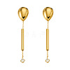 316L Surgical Stainless Steel & Clear Cubic Zirconia Stud Dangle Earrings WG6479C-01-5