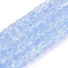 Crackle Transparent Glass Beads Strands GLAA-N069-03A-03-1