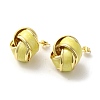 Real 18K Gold Plated Brass Enamel Stud Earrings for Women EJEW-M251-09G-01-1