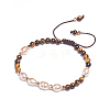 Adjustable Natural Gemstone Braided Bead Bracelets BJEW-L671-A-3