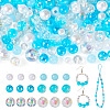 Transparent & Opaque Acrylic Bead OACR-TAC0002-08C-1