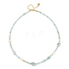 Natural Larimar Beaded Necklaces NJEW-JN06654-3