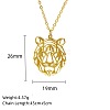 Stainless Steel Geometric Artistic Hollow Animal Pendant Necklaces JK0174-11-1