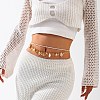 Summer Beach CCB & Faux Shell Tassel Glass Seed Beaded Double Layer Waist Chains WG83327-02-3