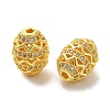 Brass Micro Pave Cubic Zirconia Beads KK-C072-10G-1