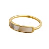 304 Stainless Steel & Shell Finger Rings FS-WG45F01-04-4