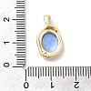 Golden Brass Micro Pave Cubic Zirconia Pendants KK-U031-02G-05-3