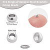 500Pcs 316 Surgical Stainless Steel Rondelle Crimp Beads STAS-BBC0008-71-2