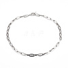 304 Stainless Steel Link Chain Necklaces Sets NJEW-JN03455-4