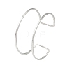 Non-Tarnish 304 Stainless Steel Hollow Open Cuff Bangles for Women BJEW-S155-04P-7