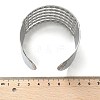304 Stainless Steel Cuff Bangles for Women BJEW-Z096-06P-5